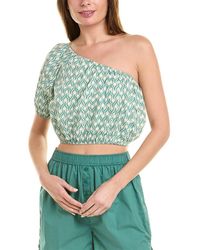 Onia - One-Shoulder Poplin Top - Lyst