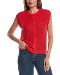 Eileen Fisher - Crewneck Linen-Blend Vest - Lyst