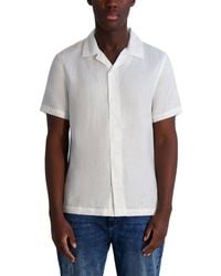Karl Lagerfeld - Camp Collar Linen Shirt - Lyst