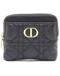 Dior - Black Calfskin Caro Wallet Coin Case (authentic Pre-loved) - Lyst