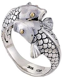 Samuel B. - 18k & Silver Bypass Koi Fish Ring - Lyst