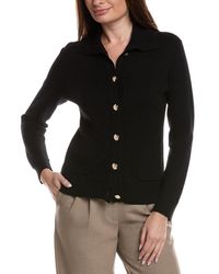 Bruno Magli - Merino Wool Epaulet Sweater Jacket - Lyst