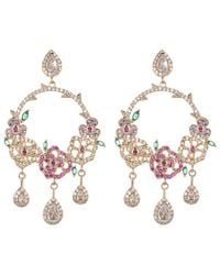 Eye Candy LA - Cz Rose Statement Earrings - Lyst
