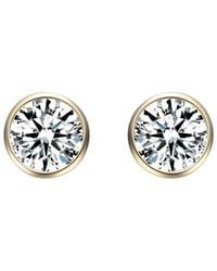Genevive Jewelry - 18k Over Silver Cz Studs - Lyst