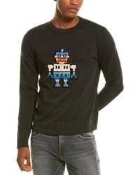 Loft 604 Robot Crewneck Sweater - Gray