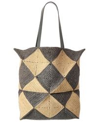 Loewe - Puzzle Fold Xl Raffia Tote - Lyst