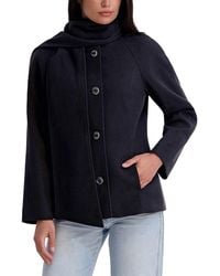 Kensie - Scarf Neck Coat - Lyst