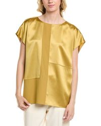 Lafayette 148 New York - Panel Silk Blouse - Lyst