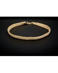 Italian Gold - 14k Triple Row Semi-solid Rope Bracelet - Lyst