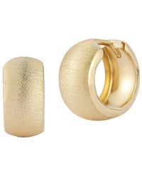 Ember Fine Jewelry - 14k Bold Satin Huggie Earrings - Lyst