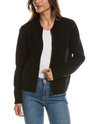 Forte - Zip 100% Cashmere Bomber Cardigan - Lyst