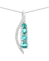 Diana M. Jewels - Fine Jewelry 14k 0.40 Ct. Tw. Diamond & Emerald Pendant - Lyst