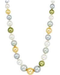 Savvy Cie - Plated 14.00Mm Pearl Cz Statement Necklace - Lyst