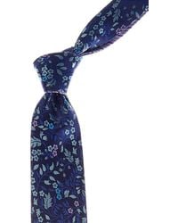 Canali - Stripe/ Floral Reversible Silk Tie - Lyst
