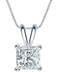 Sabrina Designs Lab Grown Diamonds - 14K 1.00 Ct. Tw. Lab-Grown Diamond Solitaire Pendant - Lyst