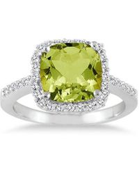 Gem Spark - 14k 2.78 Ct. Tw. Diamond & Peridot Ring - Lyst