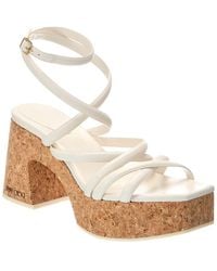 Jimmy Choo - Cecelia 95 Leather Platform Sandal - Lyst