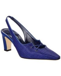 Manolo Blahnik - Montbalo 70 Raffia Slingback Pump - Lyst