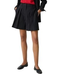 Theory - Pleated Linen-blend Short - Lyst