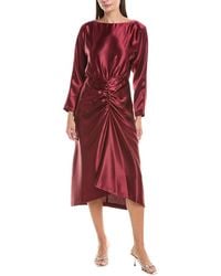Julia Jordan - Satin Midi Dress - Lyst