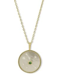 Samuel B. - 18K 0.10 Ct. Tw. Emerald & Pearl Necklace - Lyst