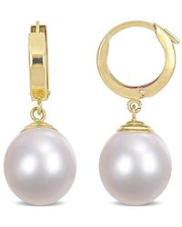 Diamond Select Cuts - 14K 11-12Mm Pearl Huggie Earrings - Lyst