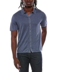 Autumn Cashmere - Button Down Contrast Linking Cashmere-Blend Shirt - Lyst