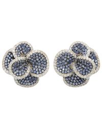 Suzy Levian - Silver 0.02 Ct. Tw. Diamond & Gemstone Earrings - Lyst