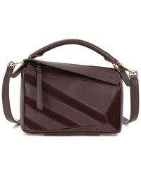 Tiffany & Fred Paris - Leather & Suede Geometric Shoulder Bag - Lyst