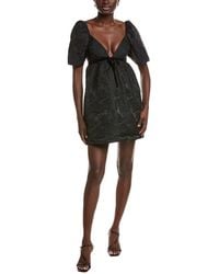 Ganni - Botanical Jacquard Mini Dress - Lyst