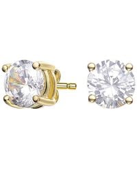 Genevive Jewelry - 14k Over Silver Cz Studs - Lyst