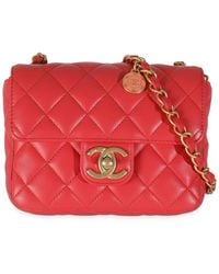 CHANEL - Pink Quilted Leather Coco Pins Mini Flap Bag (authentic Pre-loved) - Lyst