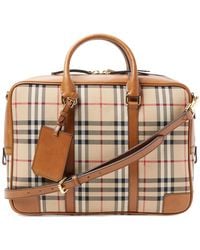 Burberry Horseferry Check Crossbody Briefcase - Brown
