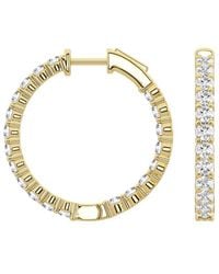 Lab Grown Diamonds - 14k 3.00 Ct. Tw. Lab Grown Diamond Inside Out Hoops - Lyst
