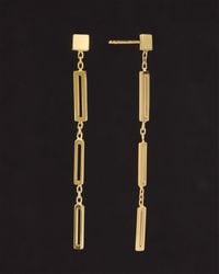 Italian Gold - 14k Graduated Paperclip Drop Earrings - Lyst