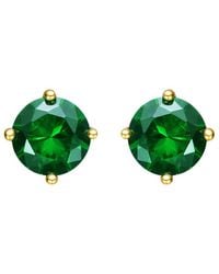 Rachel Glauber - 14k Plated Cz Studs - Lyst