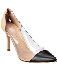 Gianvito Rossi Plexi 85 Pvc & Leather Pump - Natural
