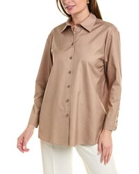 Lafayette 148 New York - Oversized Button Down Linen Shirt - Lyst