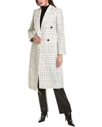 Avec Les Filles - Tweed Double-breasted Coat - Lyst