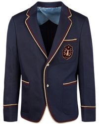 Gucci Fo Cambridge Wool Jacket - Blue