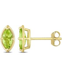 Rina Limor - Mini Bezel 14k 0.80 Ct. Tw. Peridot Studs - Lyst
