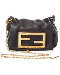 Fendi - Nano Baguette Leather Mini Bag - Lyst
