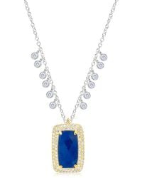 Meira T - 14K Two-Tone 0.24 Ct. Tw. Diamond & Tanzanite Charm Necklace - Lyst