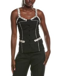 Paris Georgia Basics - Python Wool-Blend Bodice Top - Lyst