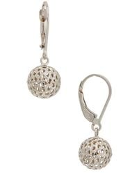 Italian Gold - 10K 9.5Mm Pierced Ball Earrings - Lyst