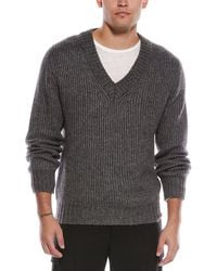 Officine Generale - Francis Alpaca-Blend V-Neck Sweater - Lyst