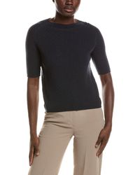Lafayette 148 New York - Petite Basket Stitch Saddle Shoulder 100% Cashmere Sweater - Lyst