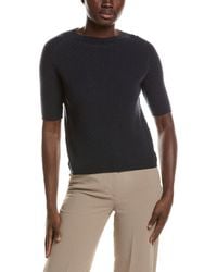 Lafayette 148 New York - Petite Basket Stitch Saddle Shoulder 100% Cashmere Sweater - Lyst