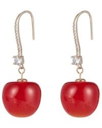 Eye Candy LA - Eye Candy Los Angeles Luxe Collection 18k Plated Cz Cherry Dangle Earrings - Lyst