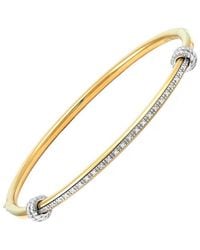 Diamond Select Cuts - Stainless Steel 0.09 Ct. Tw. Diamond Bangle - Lyst
